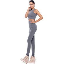 women two piece tracksuit set racer back sexy crop top high elastic waist long pants stretchy set clothing J4U66