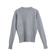 women v neck knitted sweater bandage cross ties pullovercasual jumper knitwear top beige gray sweter mujer J4U66