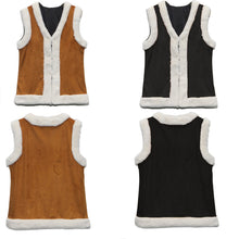 Flocking Faux Fur Sleeveless Vest Women Leather Patchwork Warm Waistcoat Black Yellow Colete Feminino Outwear J4U66