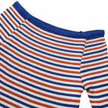 women knitted sweater striped slash neck flare sleeve high elastic pullover ladies slim tops knitwear J4U66