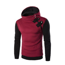 Slim Hoodies Men Sweatshirt Retro Long Sleeve Pullover Hooded SportswearPatchwork Fleece Tracksuit Plus Size J4U66