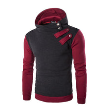 Slim Hoodies Men Sweatshirt Retro Long Sleeve Pullover Hooded SportswearPatchwork Fleece Tracksuit Plus Size J4U66
