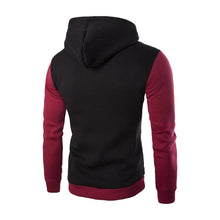 Slim Hoodies Men Sweatshirt Retro Long Sleeve Pullover Hooded SportswearPatchwork Fleece Tracksuit Plus Size J4U66