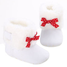 Baby Knitted Faux Fleece Crib Snow Boots Shoes Kids Bowknot Woolen Moccasins Booties Shoes J4U66