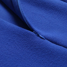 dress women woollen lace dress insert slit back stand neck elegant party dress back zipper slim dress blue J4U66