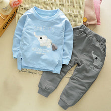 Kids Clothes Baby Boys Girls Cartoon Elephant Cotton Set Children Clothing Sets Child T-Shirt+Pants Suit J4U66