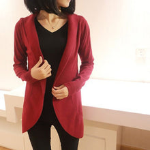 plus size women long sleeve knitted sweatercasual solid scarf collarcardigans sweaters J4U66
