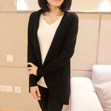 plus size women long sleeve knitted sweatercasual solid scarf collarcardigans sweaters J4U66