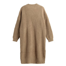 sweater women cardigans knitted cardigan two piece sweater set grey light grey khaki J4U66
