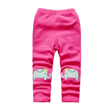 Toddler Baby Girls Kids Skinny Pants Cute Elephant Rabbit Bowknot Print Stretchy Children Warm Leggings J4U66