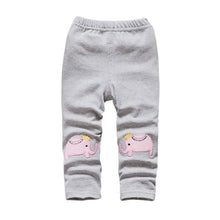baby girls kids skinny pants cute elephant rabbit bowknot print stretchy children warm leggings J4U66