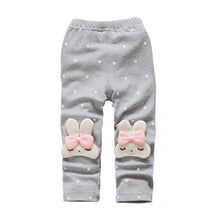 baby girls kids skinny pants cute elephant rabbit bowknot print stretchy children warm leggings J4U66