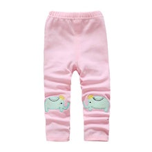 baby girls kids skinny pants cute elephant rabbit bowknot print stretchy children warm leggings J4U66