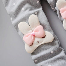 Toddler Baby Girls Kids Skinny Pants Cute Elephant Rabbit Bowknot Print Stretchy Children Warm Leggings J4U66