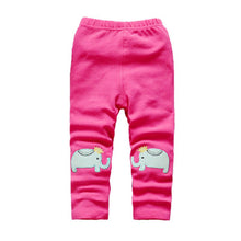 baby girls kids skinny pants cute elephant rabbit bowknot print stretchy children warm leggings J4U66