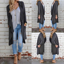Women Long Sleeve Knitted Cardigan Loose Sweater Outwear Jacket Coat Sweater Tops Trench J4U66