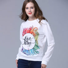 Women Plus Size hoodies Animal Flower printed Casual Sweatshirt Hoody Sudaderas Sweatshirt Pullovers J4U66