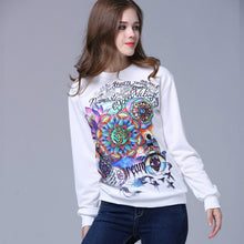 Women Plus Size hoodies Animal Flower printed Casual Sweatshirt Hoody Sudaderas Sweatshirt Pullovers J4U66