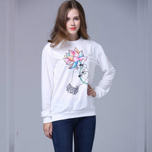 Women Plus Size hoodies Animal Flower printed Casual Sweatshirt Hoody Sudaderas Sweatshirt Pullovers J4U66