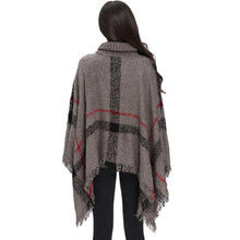women tassel sweater batwing plaid fringed pullovers women tops poncho shawl cape pull femme sweter J4U66