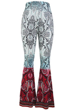 women high waist wide leg palazzo pants long pants casual flare palazzo trousers floral classic flare pants J4U66