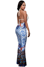 women high waist wide leg palazzo pants long pants casual flare palazzo trousers floral classic flare pants J4U66