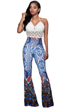 women high waist wide leg palazzo pants long pants casual flare palazzo trousers floral classic flare pants J4U66