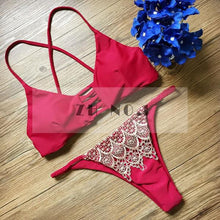 beach style bathing suit simple slim push up bikini sets fresh swimwear sexy top bottom swimsuit J4U66