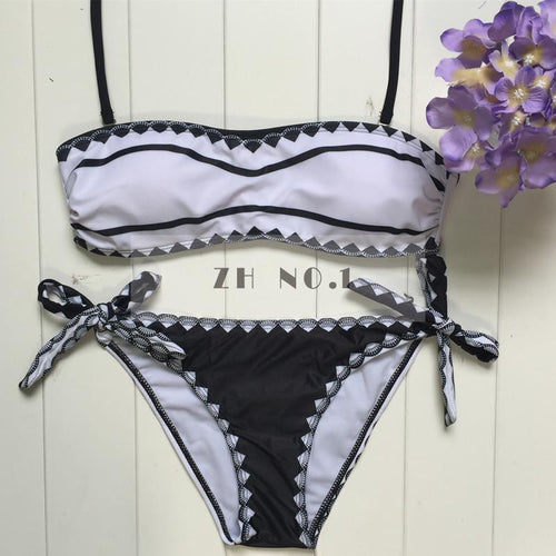 beach style bathing suit simple slim push up bikini sets fresh swimwear sexy top bottom swimsuit J4U66