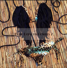 bikini brazilian sexy fimbriata bandage leaf edge beach swimwear leopard print swimsuit bathing suit maillot de bain c J4U66