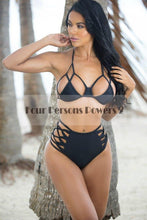black bandage high waist sexy push up bikini swimsuit swimwear women halter bathing suit bather biquini maillot de bain J4U66
