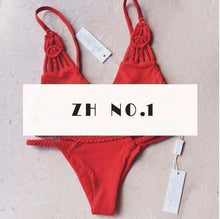 bohemia wind sexy attractive women bikini push up bathing suit large size low waist bikinis set sexy halterc141 J4U66