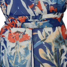 Bohemian Style Chiffon Beach Party High Split Dresses Maxi Long Sexy Women Deep V-Neck Floral Dress J4U66