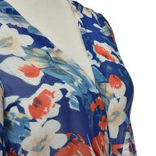 Bohemian Style Chiffon Beach Party High Split Dresses Maxi Long Sexy Women Deep V-Neck Floral Dress J4U66