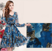 bohemian womens v neck chiffon pleated floral gown prom chiffon dresses J4U66