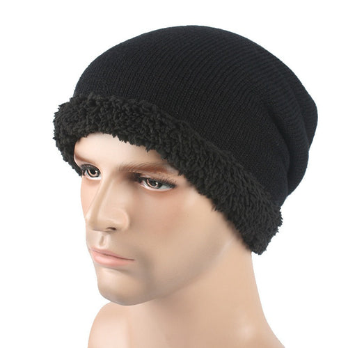 Brand Beanies Knitted Warm Hat Skullies Bonnet Hats For Men Beanie Fur Baggy Wool Caps J4U66