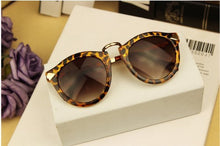 Brand Designer Trend Leopard Sunglasses For Men Round Retro Sun Glasses J4U66