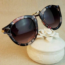 trend leopard sunglasses for women men round retro sun glasses J4U66