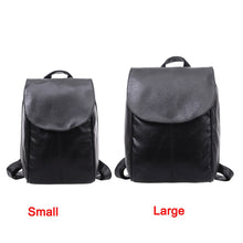 women pu black leather backpacks school bags students back bag ladies travel bags package mochila feminina J4U66