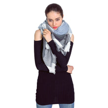 women square scarf faux cashmere pashmina contrast plaids tassels ladies scarves vintage shawl J4U66