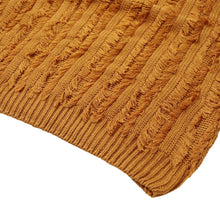 women knitted sweater tassels fringed solid o neck long sleeve casual loose warm jumper pullover knitwear J4U66