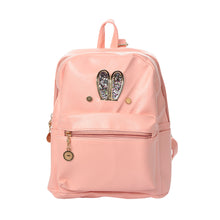 womens pu leather backpack cute rabbit ears zipped shoulder bag straps pocket school bag for teenagers girl mochila J4U66