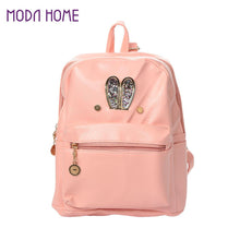 womens pu leather backpack cute rabbit ears zipped shoulder bag straps pocket school bag for teenagers girl mochila J4U66