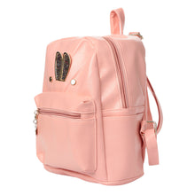 womens pu leather backpack cute rabbit ears zipped shoulder bag straps pocket school bag for teenagers girl mochila J4U66