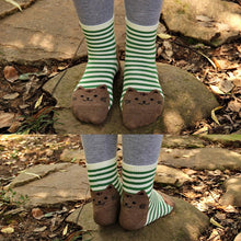Cat Footprints Cute Cotton Socks Floor meias Women Animals Style Cat Striped Cartoon Sock J4U66