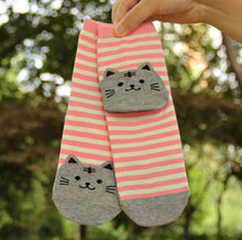 Cat Footprints Cute Cotton Socks Floor meias Women Animals Style Cat Striped Cartoon Sock J4U66
