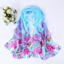 Chiffon Womens Scarf Fashion Long Warm Shawl Infinity foulard echarpe Floral Scarf Women bufandas Pashmina  J4U66