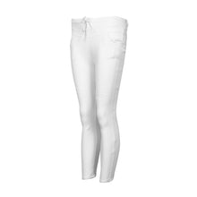 Cotton Ankle-Length Pants Women Skinny Hole Ripped Pants High Waist Stretch Slim Pencil Trousers Plus Size S-XXL  J4U66