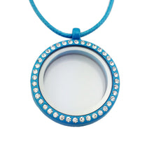 Crystal Living Memory Floating Charms Glass Round Locket Pendant Charm Necklace J4U66