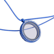 Crystal Living Memory Floating Charms Glass Round Locket Pendant Charm Necklace J4U66